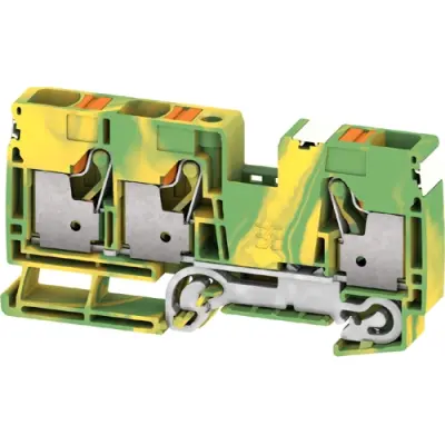 Protective conductor terminal, push-in connection, 0.5-25 mm², 3 pole, 8 kV, green/yellow, 2675050000 - 1
