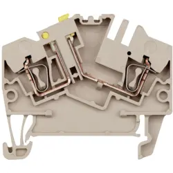 Disconnect/test-disconnect terminal block, spring balancer connection, 0.5-2.5 mm², 10 A, 6 kV, dark beige, 1779010000