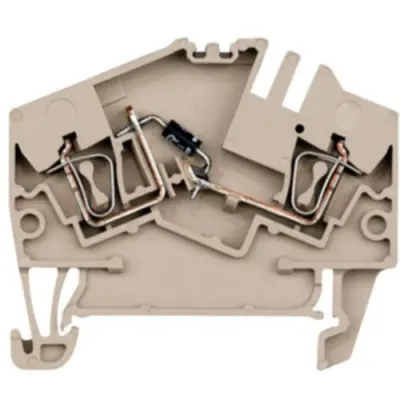 Component terminal block, spring balancer connection, 0.5-2.5 mm², 1 A, 6 kV, dark beige, 1779110000 - 1