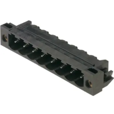 Pin header, 23 pole, pitch 5.08 mm, angled, black, 1780640000 - 1