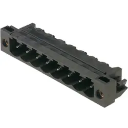 Pin header, 23 pole, pitch 5.08 mm, angled, black, 1780640000