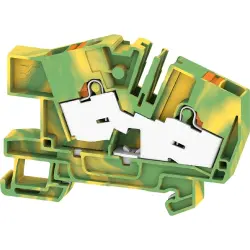 Protective conductor terminal, push-in connection, 0.34-10 mm², 2 pole, 8 kV, green/yellow, 2668720000