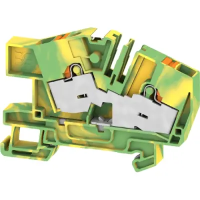 Protective conductor terminal, push-in connection, 0.34-10 mm², 2 pole, green/yellow, 2782470000 - 1