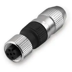 Jack, M12, 4 pole, IDC connection, straight, 1781540001