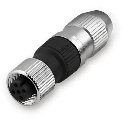 Jack, M12, 4 pole, IDC connection, straight, 1781540001 - 1