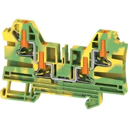 Protective conductor terminal, push-in connection, 0.14-4.0 mm², 4 pole, 8 kV, green/yellow, 2847770000