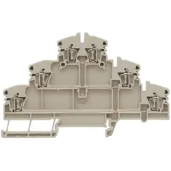 Multi level terminal block, spring balancer connection, 0.5-2.5 mm², 20 A, 6 kV, dark beige, 1782300000