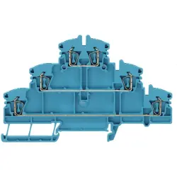 Multi level terminal block, spring balancer connection, 0.5-2.5 mm², 20 A, 6 kV, blue, 1782310000
