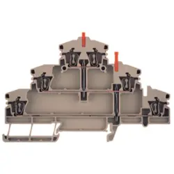 Multi level terminal block, spring balancer connection, 0.5-2.5 mm², 20 A, 6 kV, dark beige, 1782320000