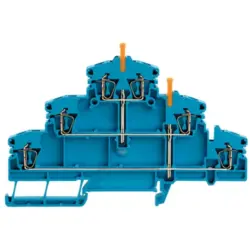 Multi level terminal block, spring balancer connection, 0.5-2.5 mm², 20 A, 6 kV, blue, 1782330000