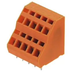 PCB terminal, 34 pole, pitch 5.08 mm, AWG 26-14, 10 A, spring-clamp connection, orange, 1782540000