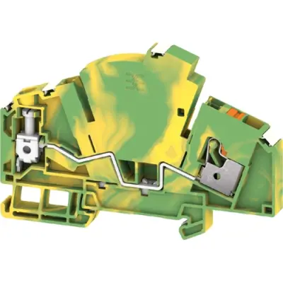 Protective conductor terminal, push-in connection, 0.5-10 mm², 2 pole, 6 kV, green/yellow, 2792470000 - 1