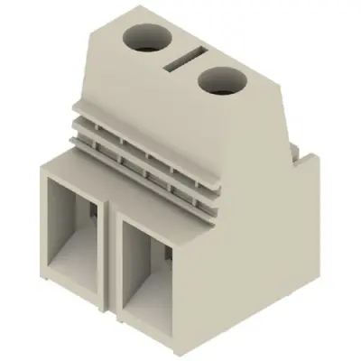 PCB terminal, 2 pole, pitch 15 mm, AWG 16-4, 85 A, screw connection, pebble gray, 1783670000 - 1