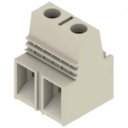 PCB terminal, 2 pole, pitch 15 mm, AWG 16-4, 85 A, screw connection, pebble gray, 1783670000