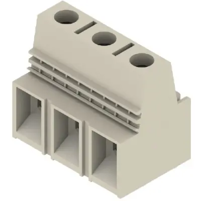 PCB terminal, 3 pole, pitch 15 mm, AWG 16-4, 85 A, screw connection, pebble gray, 1783680000 - 1