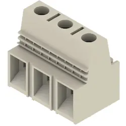 PCB terminal, 3 pole, pitch 15 mm, AWG 16-4, 85 A, screw connection, pebble gray, 1783680000