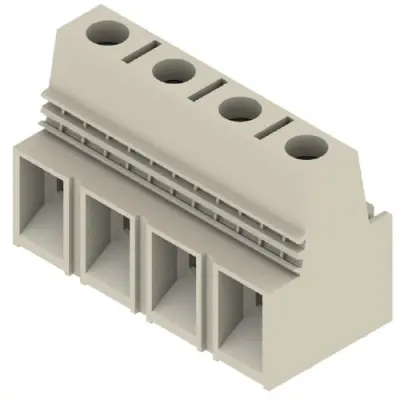 PCB terminal, 4 pole, pitch 15 mm, AWG 16-4, 85 A, screw connection, pebble gray, 1783690000 - 1