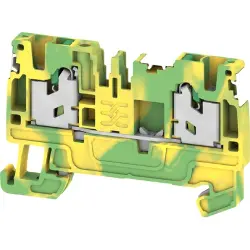 Protective conductor terminal, snap-in, 0.34-2.5 mm², 2 pole, 24 A, 8 kV, green/yellow, 2863020000