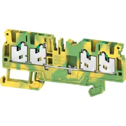 Protective conductor terminal, snap-in, 0.34-2.5 mm², 4 pole, 24 A, 8 kV, green/yellow, 2674580000