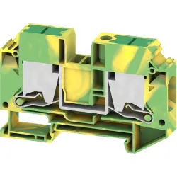 Protective conductor terminal, snap-in, 2.5-25 mm², 2 pole, 9.8 kV, green/yellow, 3037580000