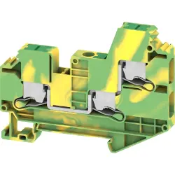 Protective conductor terminal, snap-in, 0.5-10 mm², 3 pole, 8 kV, green/yellow, 3037430000