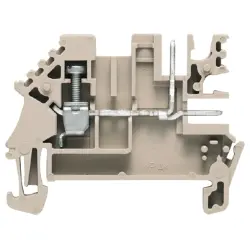 Through terminal block, screw connection, 0.5-4.0 mm², 3 pole, 16 A, 4 kV, dark beige, 1784460000
