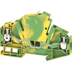 Protective conductor terminal, screw connection, 0.5-10 mm², 2 pole, 6 kV, green/yellow, 2792450000