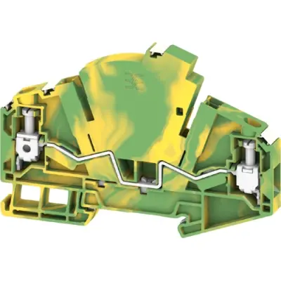 Protective conductor terminal, screw connection, 0.5-10 mm², 2 pole, 6 kV, green/yellow, 2792450000 - 1