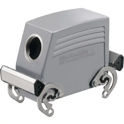 Grommet housing, size D40, die-cast aluminum, M32, angled, cross bow locking, IP65, 1787020000 - 1