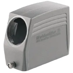 Grommet housing, size D40, die-cast aluminum, M32, angled, longitudinal bow locking, IP65, 1787040000