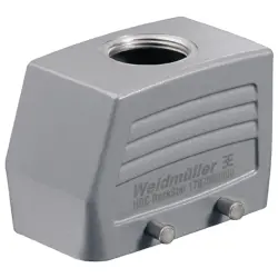 Grommet housing, size B10, die-cast aluminum, M25, straight, cross bow locking, IP65, 1787590000