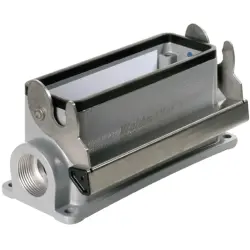 Surface mount housing, size B24, die-cast aluminum, 2 x M25, angled, longitudinal bow locking, IP65, 1787880000