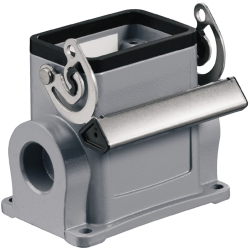 Surface mount housing, size B6, die-cast aluminum, 2 x M25, angled, longitudinal bow locking, IP65, 1788130000