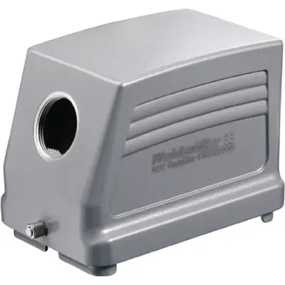 Grommet housing, size B48, die-cast aluminum, M50, angled, longitudinal bow locking, IP65, 1788300000 - 1
