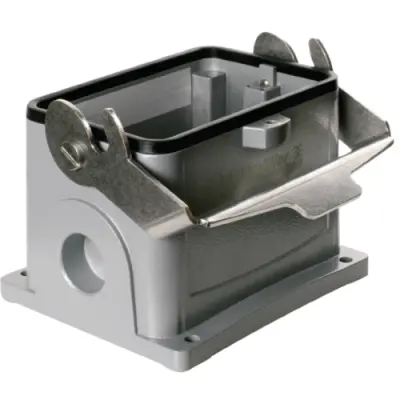 Surface mount housing, size B48, die-cast aluminum, 2 x M40, angled, longitudinal bow locking, IP65, 1788360000 - 1