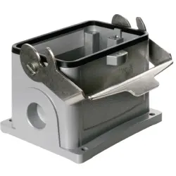 Surface mount housing, size B48, die-cast aluminum, 2 x M32, angled, longitudinal bow locking, IP65, 1788370000