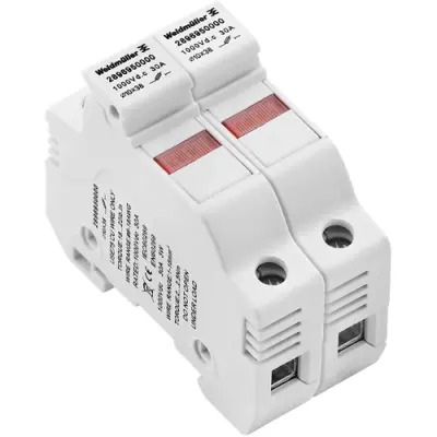 Fuse terminal block, 2 pole, 1.0-10 mm², 1000 V, 30 A, 2896950000 - 1