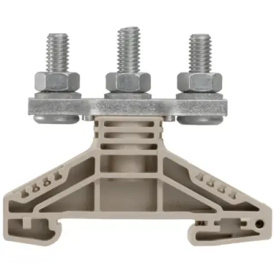 Bolt terminal, bolt connection, 35 mm², 3 pole, 125 A, 8 kV, dark beige, 1789770000 - 1