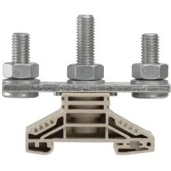 Bolt terminal, bolt connection, 120 mm², 3 pole, 269 A, 8 kV, dark beige, 1789790000