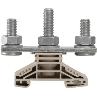 Bolt terminal, bolt connection, 120 mm², 3 pole, 269 A, 8 kV, dark beige, 1789790000 - 1