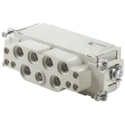 Socket contact insert, 8, 12 pole, equipped, axial screw connection, with PE contact, 1790020000