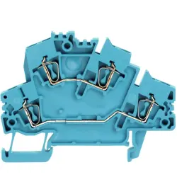 Multi level terminal block, spring balancer connection, 0.5-2.5 mm², 24 A, 8 kV, blue, 1791000000