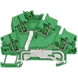 Multi level terminal block, spring balancer connection, 0.5-2.5 mm², 8 kV, yellow/green, 1791010000