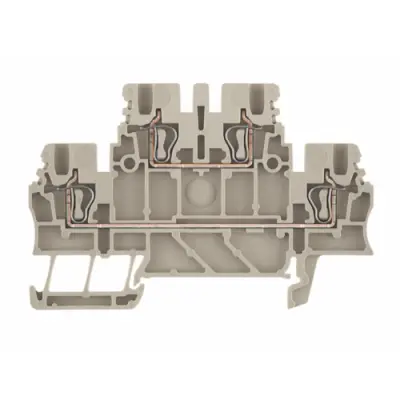 Multi level terminal block, spring balancer connection, 0.5-1.5 mm², 17.5 A, 6 kV, dark beige, 1791100000 - 1