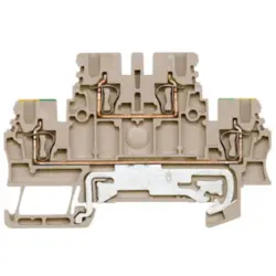 Multi level terminal block, spring balancer connection, 0.5-1.5 mm², 17.5 A, 6 kV, dark beige, 1791120000