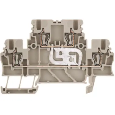 Multi level terminal block, spring balancer connection, 0.5-1.5 mm², 17.5 A, 6 kV, dark beige, 1791130000 - 1