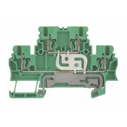 Multi level terminal block, spring balancer connection, 0.5-1.5 mm², 17.5 A, 6 kV, yellow/green, 1791150000