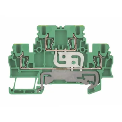 Multi level terminal block, spring balancer connection, 0.5-1.5 mm², 17.5 A, 6 kV, yellow/green, 1791150000 - 1