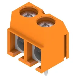 PCB terminal, 2 pole, pitch 5 mm, AWG 26-14, 15 A, screw connection, orange, 1791610000