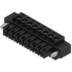 Socket header, 8 pole, pitch 3.81 mm, straight, black, 1793000000